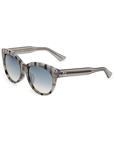Shop Gucci 57mm Oval Sunglasses In Nocolor