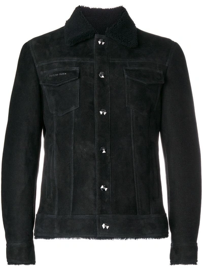 Shop Philipp Plein Raw Edge Shirt Jacket In Black