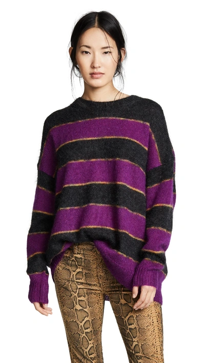 Shop Isabel Marant Étoile Reece Sweater In Faded Black/purple