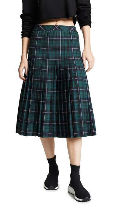 Shop Sandy Liang Uniform Skirt In Tartan