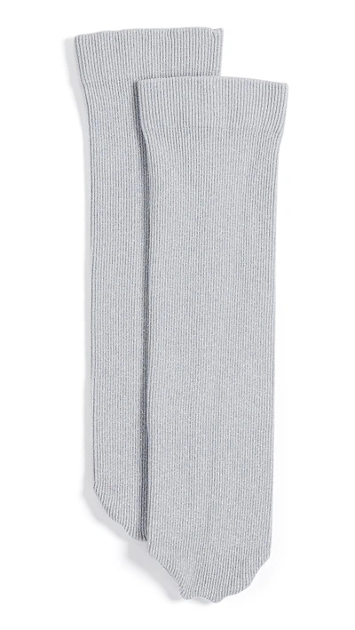 Shop Wolford Joan Socks In Artic Grey Metallic