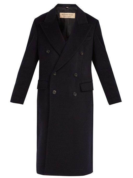 Burberry - Double Breasted Cashmere Overcoat - Mens - Navy | ModeSens