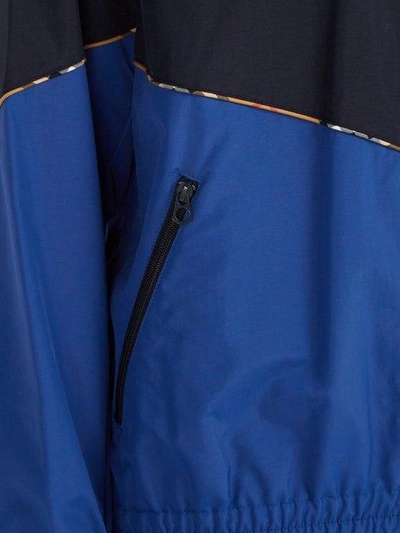 Burberry Men's Elworth Hooded Zip-front Nylon Jacket In Navy | ModeSens