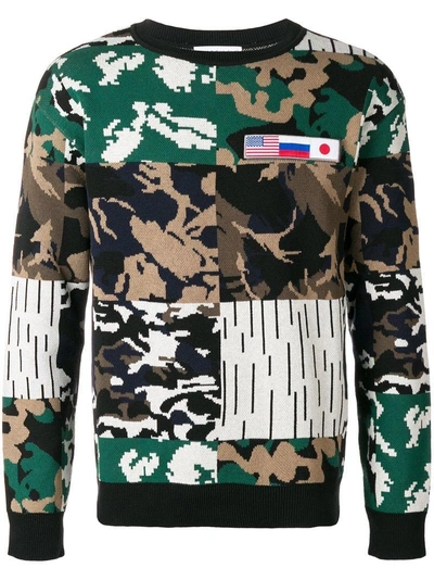 camouflage patchwork jumper