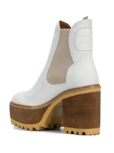 Shop See By Chloé Erika Ankle Boots In White