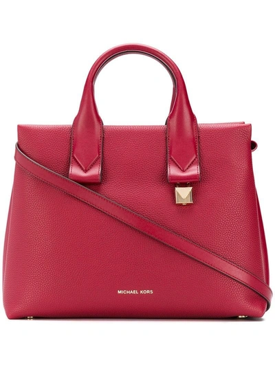 Shop Michael Michael Kors Leather Tote Bag - Red