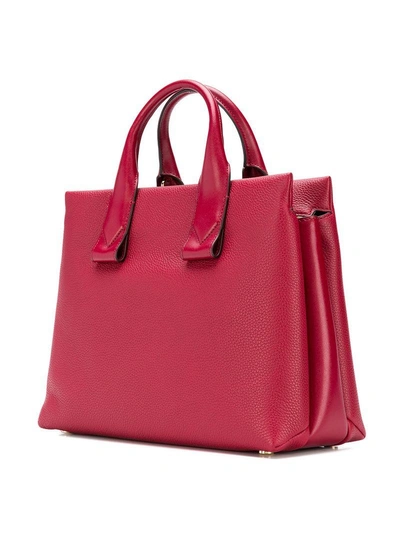 Shop Michael Michael Kors Leather Tote Bag - Red