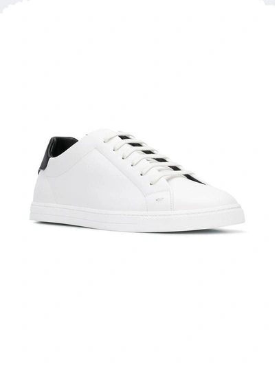 Shop Fendi Classic Lace-up Sneakers - White