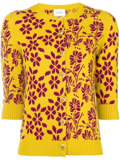 Shop Barrie New Delft Cashmere Cardigan In Yellow