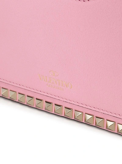 Shop Valentino Small  Garavani Rockstud Shoulder Bag In Pink