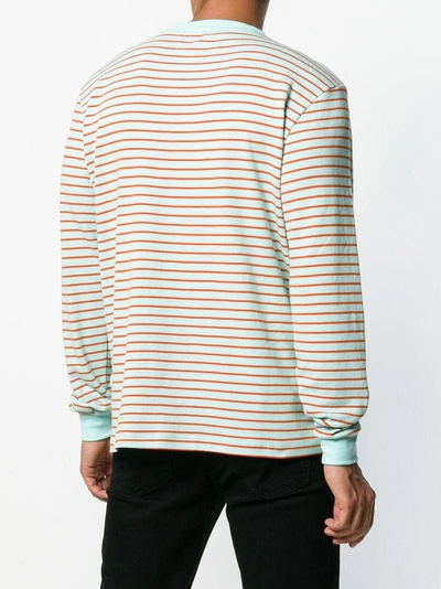 Shop Vyner Articles Striped Long-sleeve T-shirt In Blue