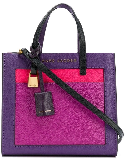 Shop Marc Jacobs Mini Grind Tote Bag - Purple