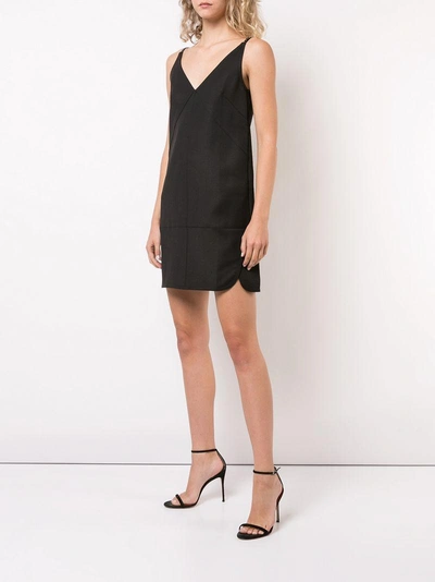 Shop Helmut Lang Panelled Mini Dress - Black