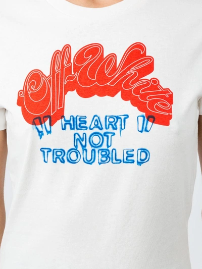 Shop Off-white Heart Not Troubled T-shirt
