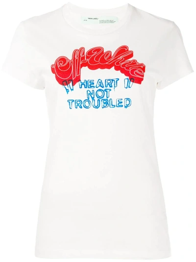 Shop Off-white Heart Not Troubled T-shirt