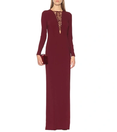 Shop Stella Mccartney Crêpe Gown In Red