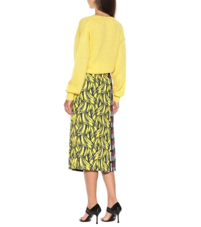 Shop Prada Printed Wrap Skirt In Multicoloured