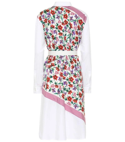 Shop Ferragamo Cotton And Silk Printed Dress In Multicoloured