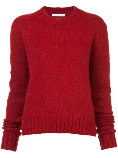 Shop Helmut Lang Long Sleeve Sweater - Red