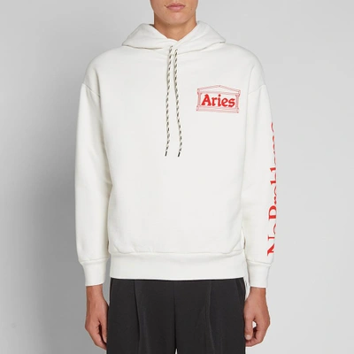 Shop Aries Double Thickness Hoody In White