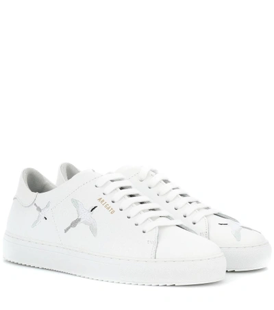 Shop Axel Arigato Clean 90 Bird Leather Sneakers In White