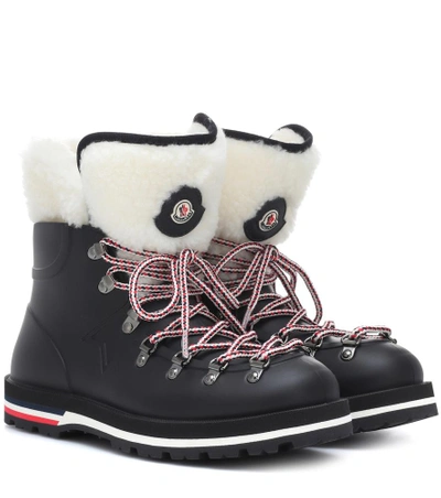 Shop Moncler Inaya Rubber Boots In Black
