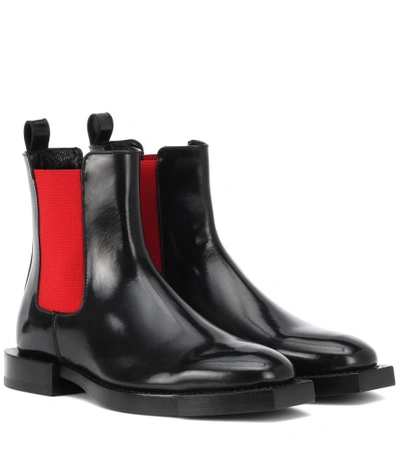 Shop Alexander Mcqueen Leather Chelsea Boots In Black