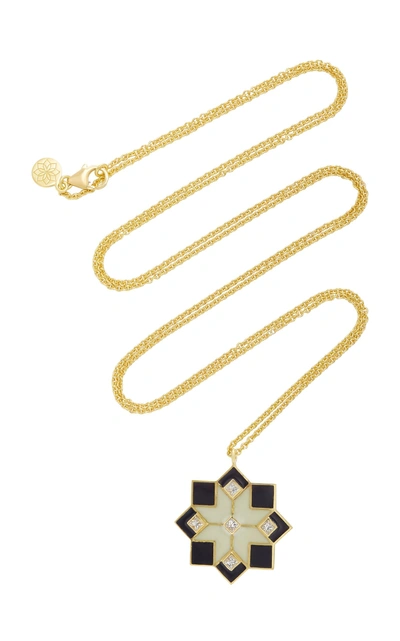 Shop Amrapali 18k Gold And Diamond Necklace In Black