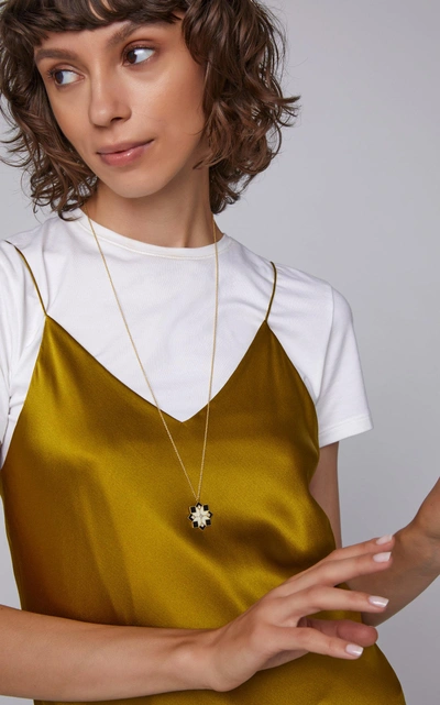Shop Amrapali 18k Gold And Diamond Necklace In Black