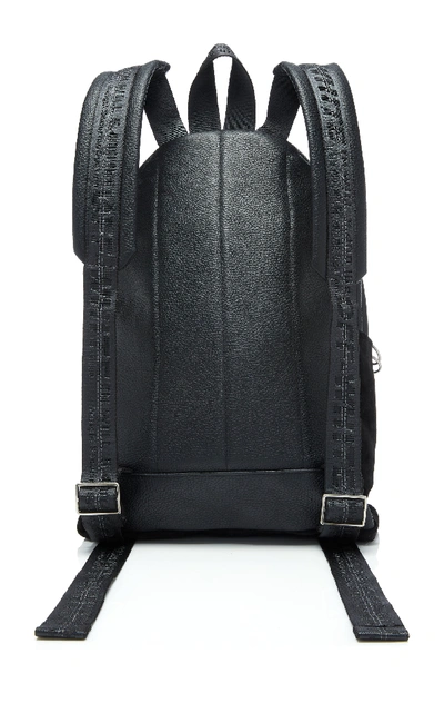Shop Off-white Printed Leather And Suede Backpack In Black