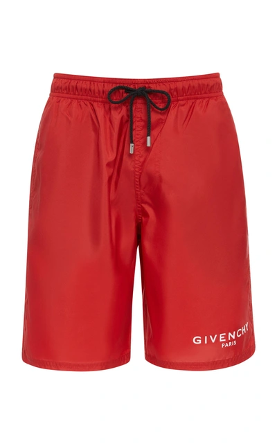 Shop Givenchy Swimshorts In Red