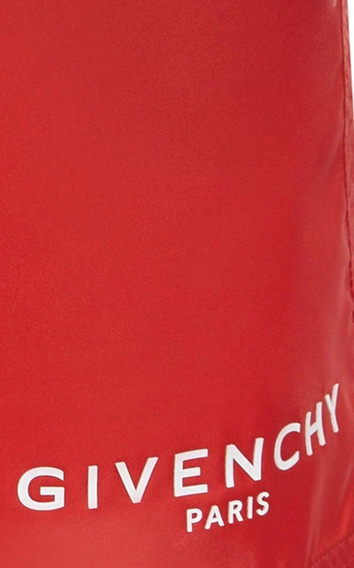 Shop Givenchy Swimshorts In Red