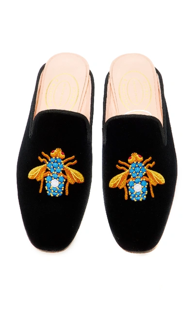 Shop Stubbs & Wootton Abeille Ava Mule In Black