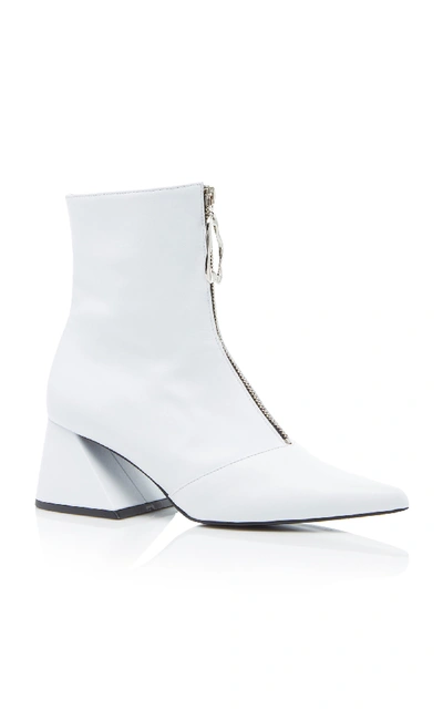 Shop Yuul Yie Patent-leather Ankle Boots In White