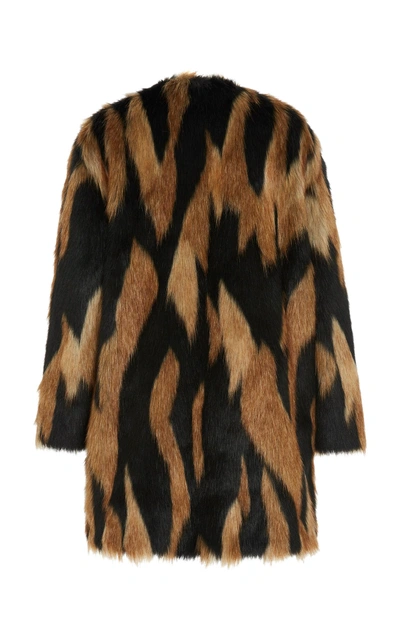 Shop Givenchy Animal-print Faux Fur Coat