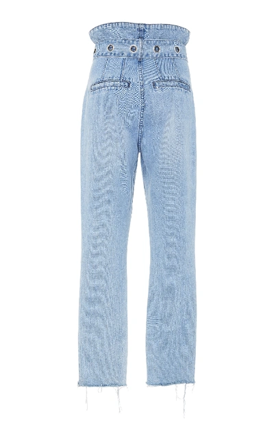 Shop Grlfrnd Mia Cropped Straight-leg Jeans In Light Wash