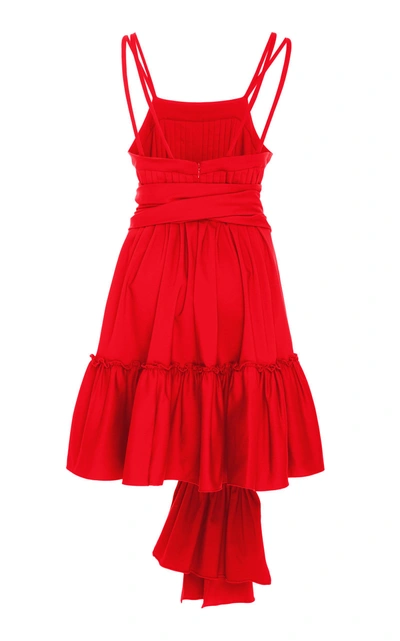 Shop Alexis Oska Tiered Mini Dress In Red