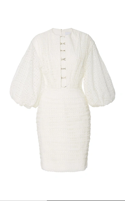 Shop Acler Daniels Mini Dress In Ivory