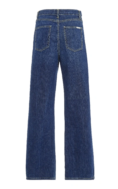 Shop Eve Denim Juliette High-rise Straight-leg Jeans In Medium Wash