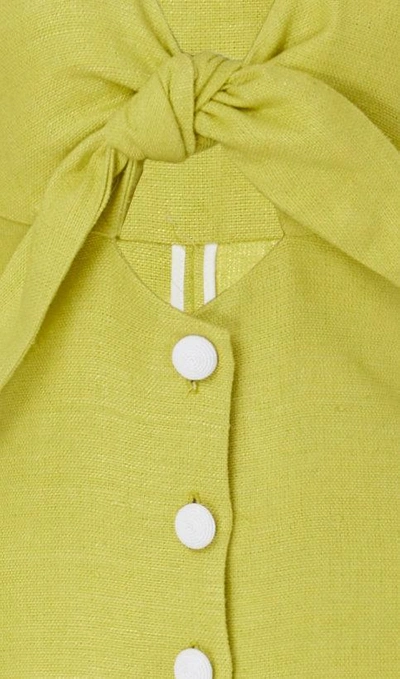 Shop Alexis Jameela Linen Maxi Dress In Yellow