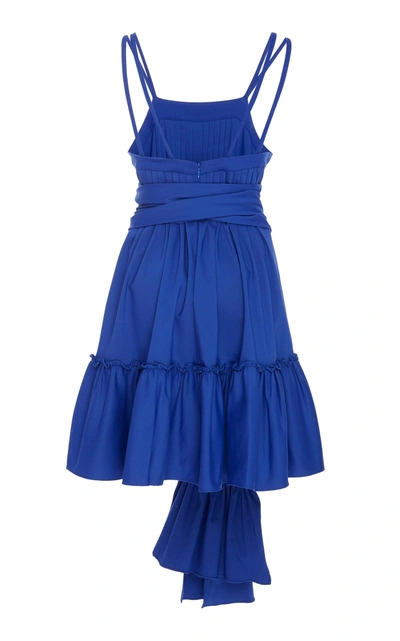 Shop Alexis Oska Tiered Mini Dress In Blue