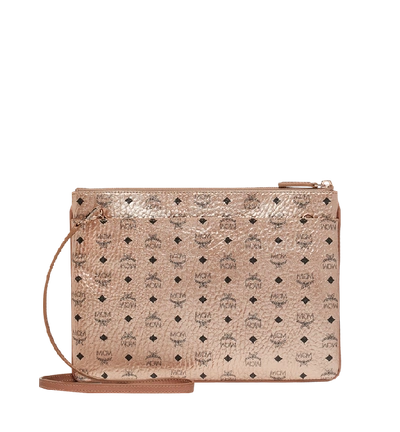 Shop Mcm Crossbody Pouch In Visetos Original In Tc