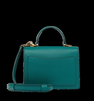 Shop Mcm Patricia Satchel In Grained Leather In Ka