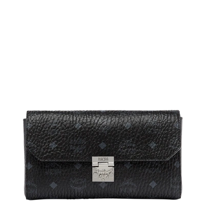 Shop Mcm Millie Crossbody In Visetos In Black