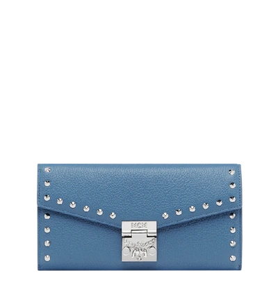 Shop Mcm Patricia Crossbody Wallet In Studded Outline Leather In Hf