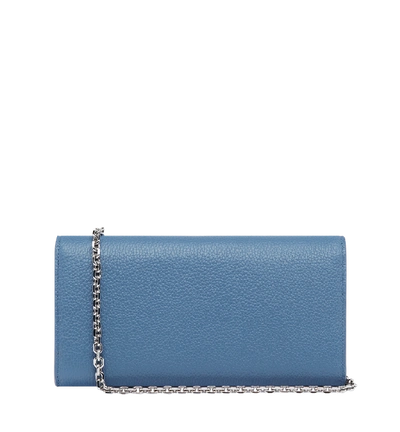 Shop Mcm Patricia Crossbody Wallet In Studded Outline Leather In Hf