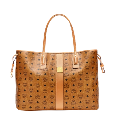 Shop Mcm Reversible Liz Shopper In Visetos In Co