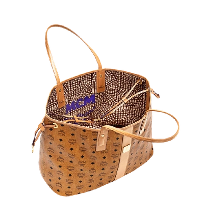 Mcm Reversible Liz Shopper In Visetos In Co