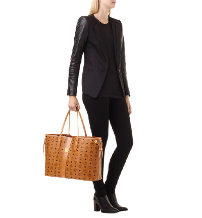 Shop Mcm Reversible Liz Shopper In Visetos In Co