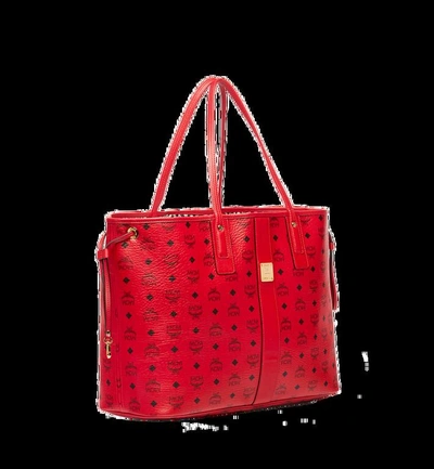 Shop Mcm Reversible Liz Shopper In Visetos In Ru